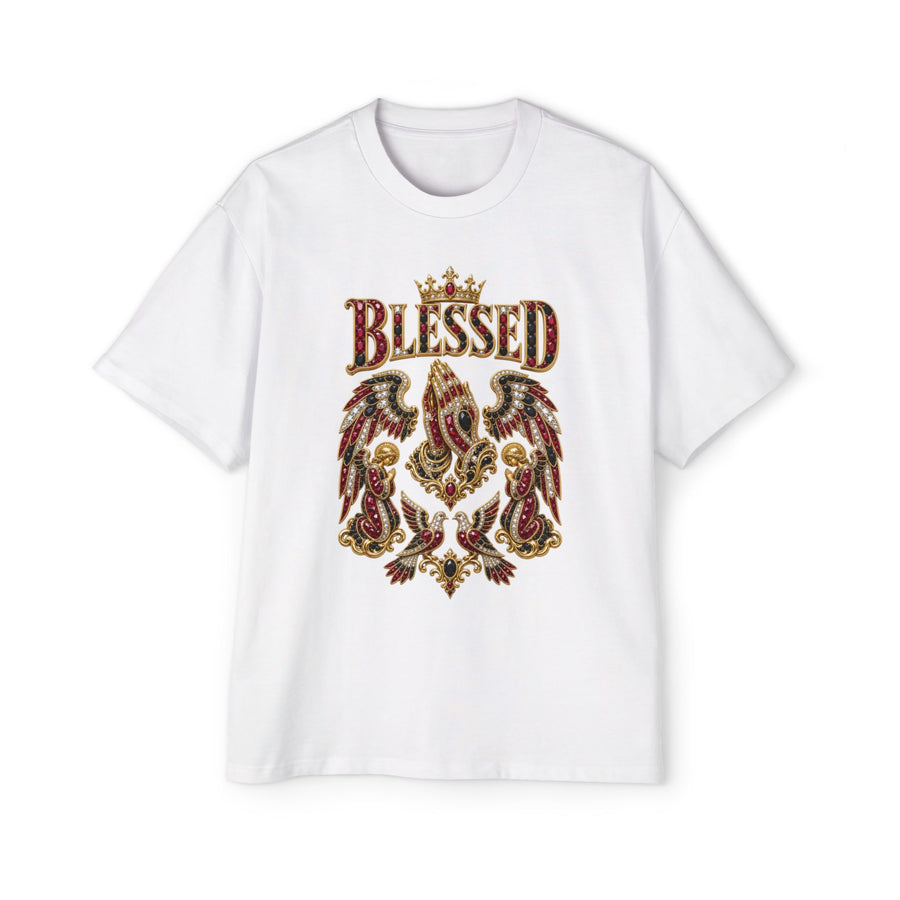 Paisley "BLESSED" Oversized Graphic Tee