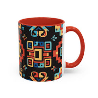 Colorful Geometric Aztec Pattern Coffee Cup