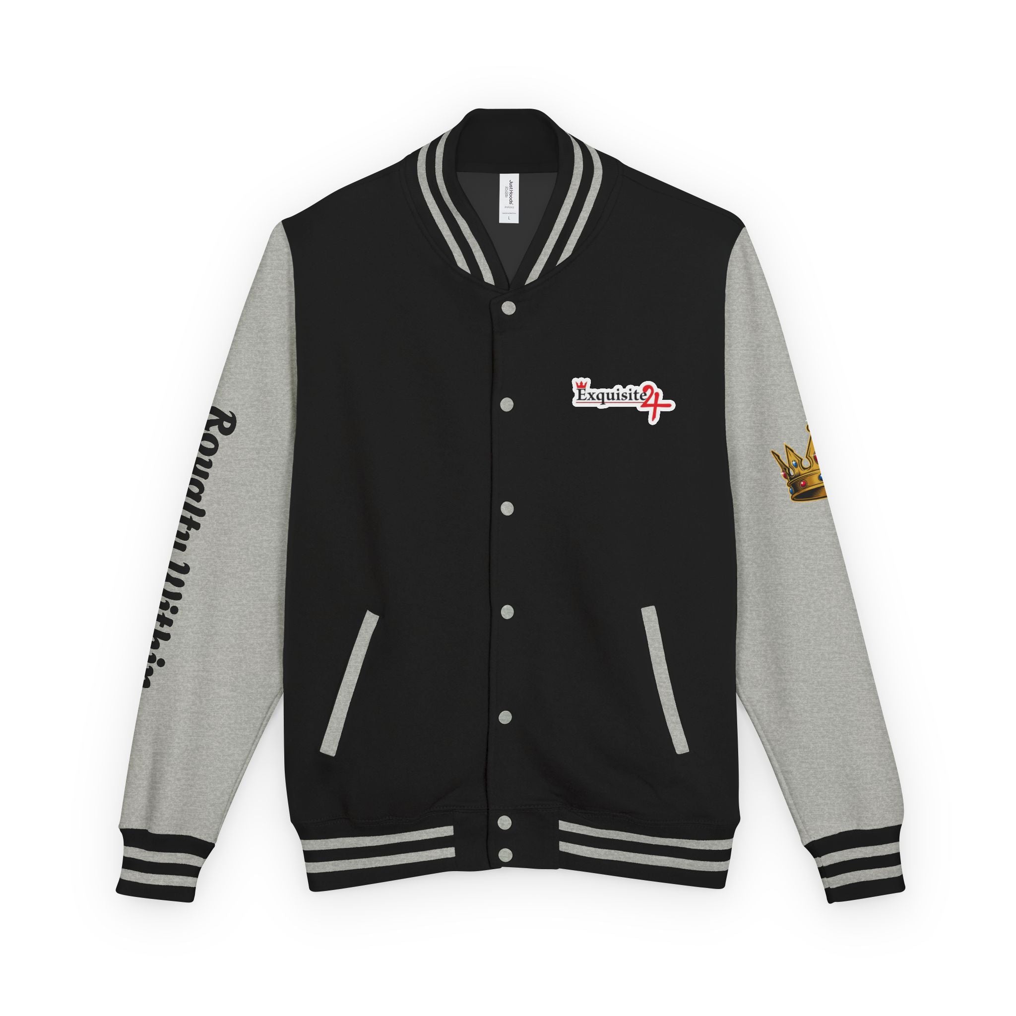 Exquisite 24 Royalty Within Emblem Varsity Jacket