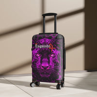 Purple Leopard Suitcase