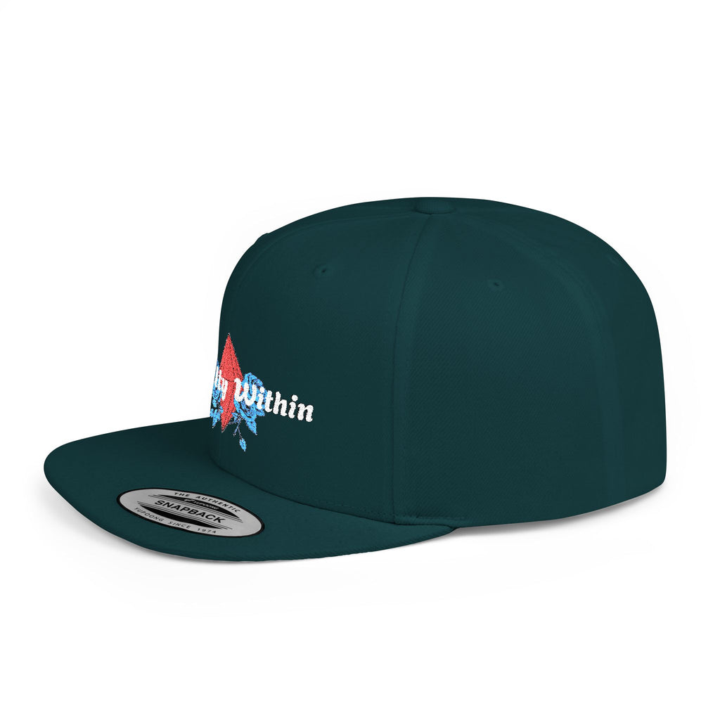 'Royalty Within' Embroidered Flat Bill Snapback Cap