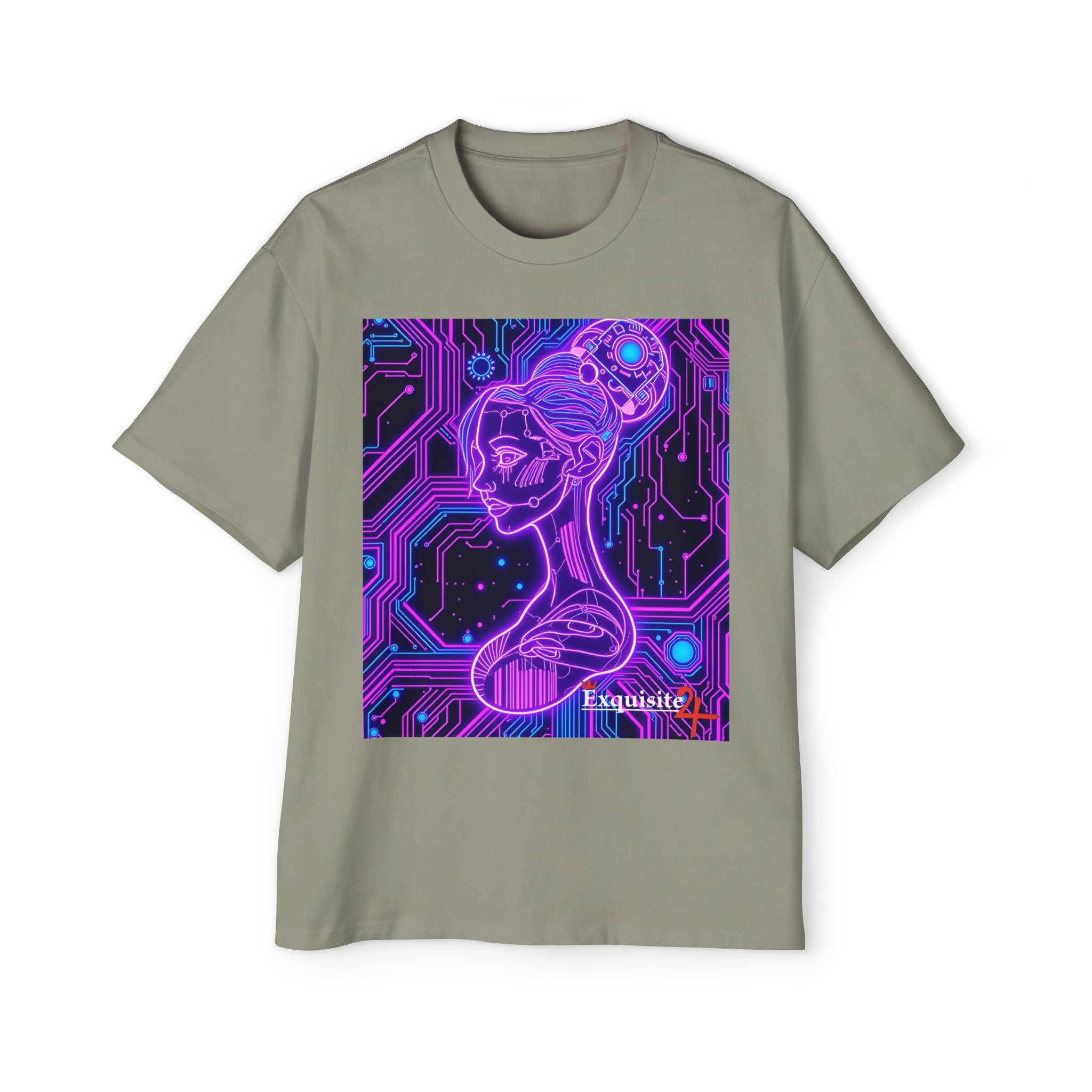 Cyberpunk Goddess Graphic Tee Oversized Men's T-Shirt