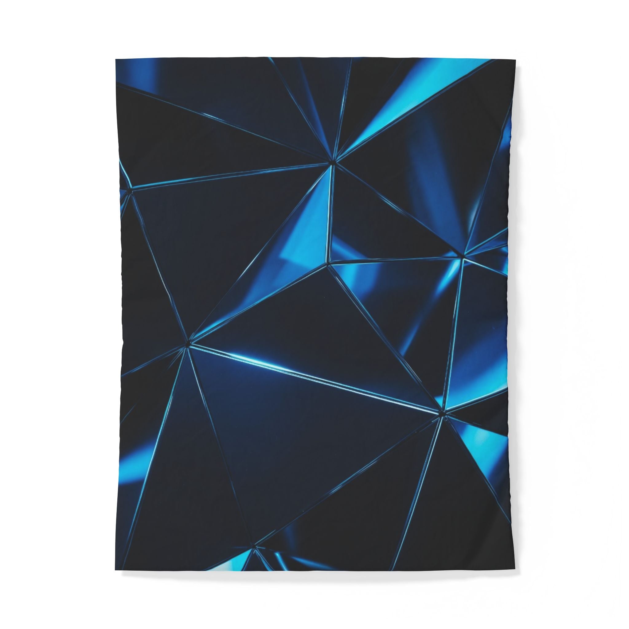 Geometric Blue Crystal Cotton Duvet Cover