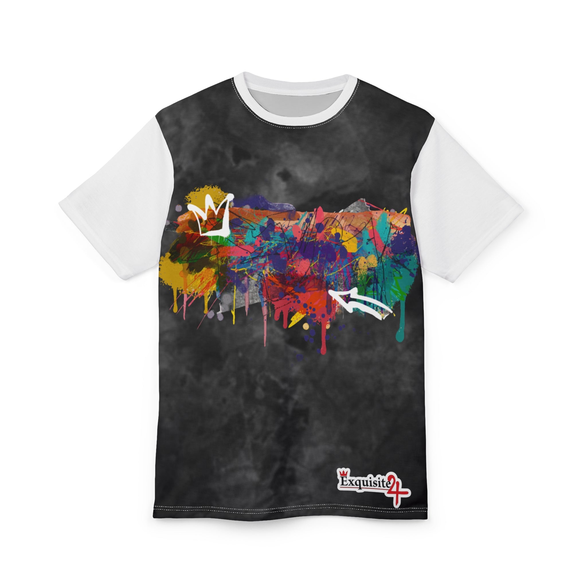 Abstract Paint Splash Tee — Colorful Graffiti Graphic T-Shirt