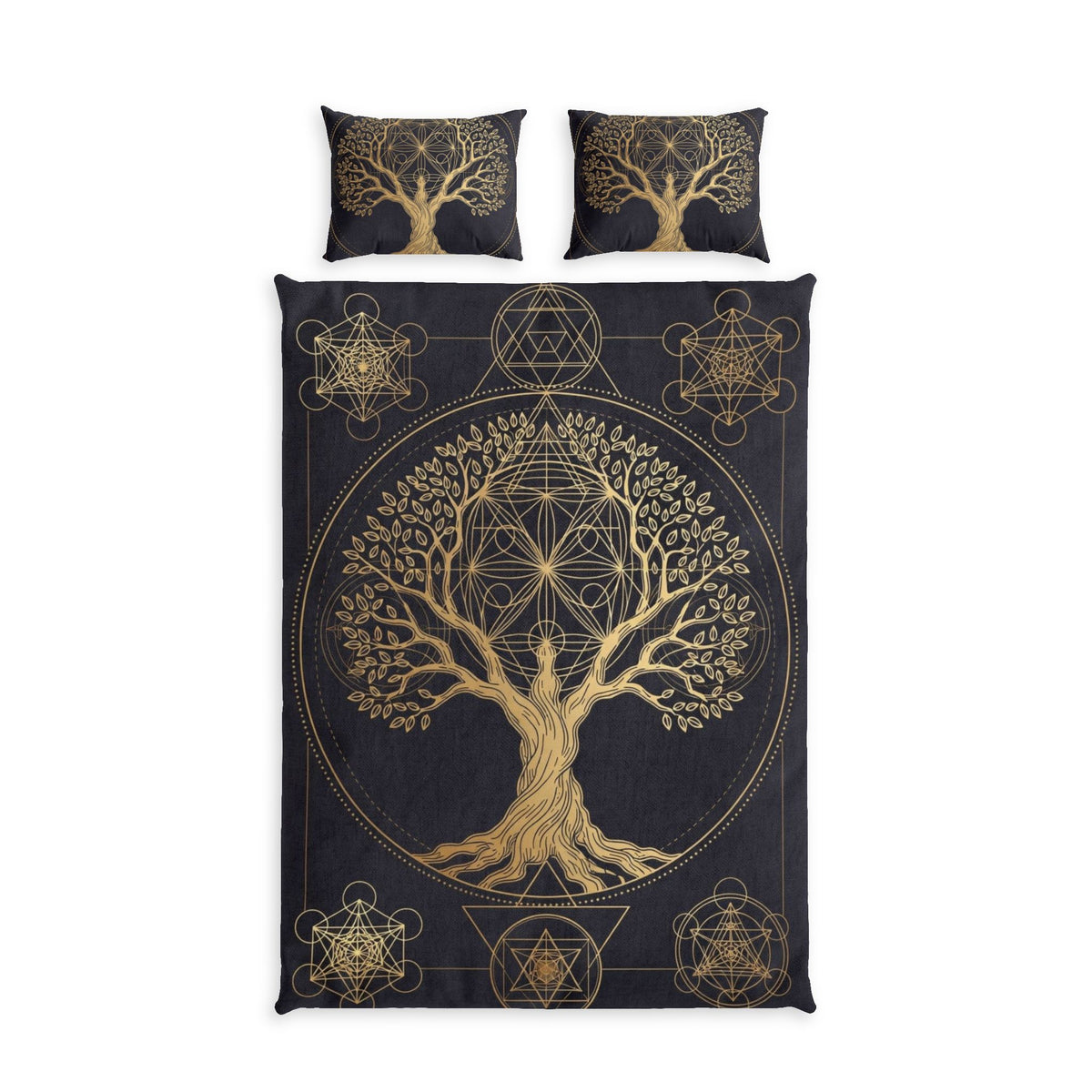 Tree of Life Metatron Cotton Duvet Cover Set