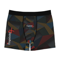 Geometric Color-Block Boxer Briefs — Exquisite Logo All-Over Print
