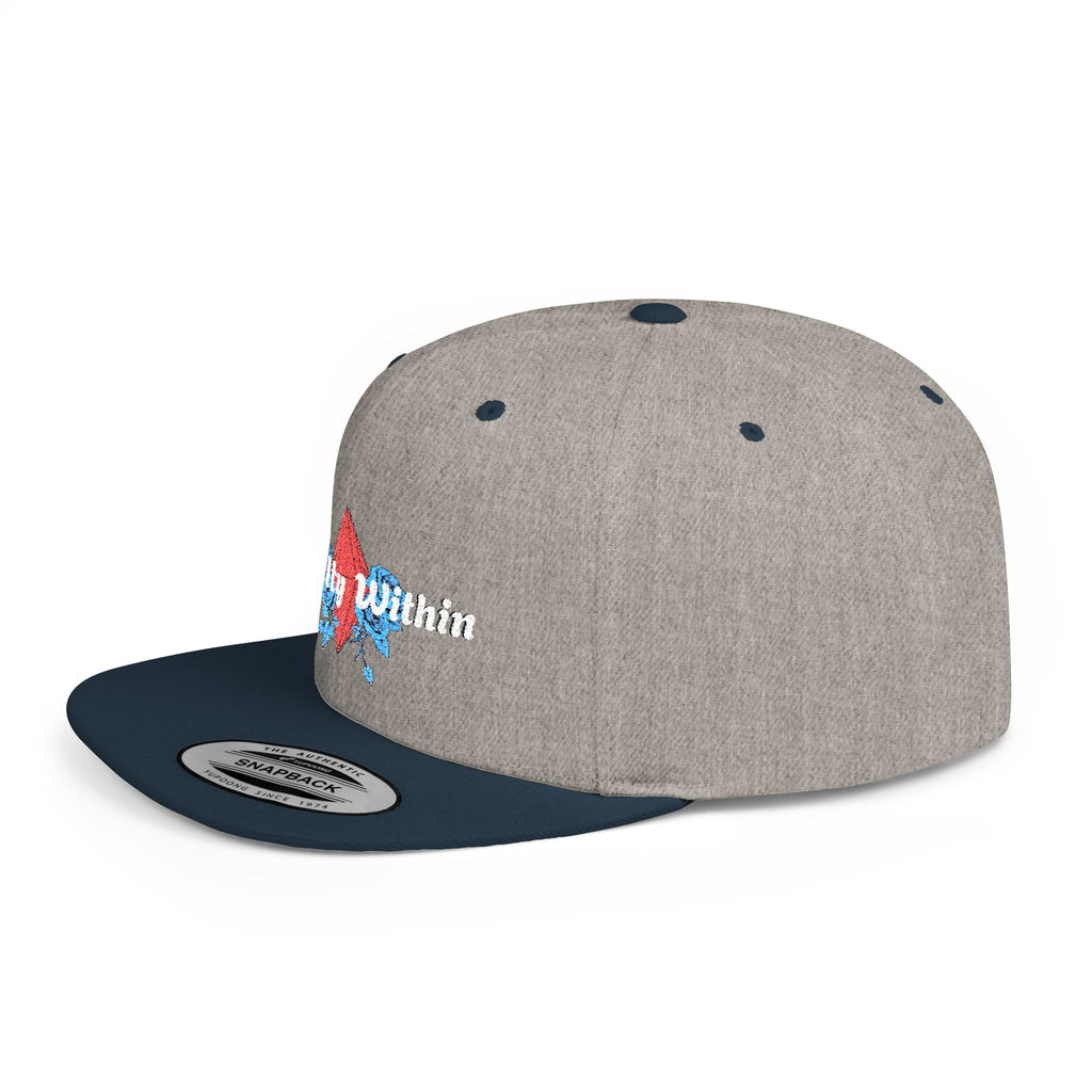 'Royalty Within' Embroidered Flat Bill Snapback Cap