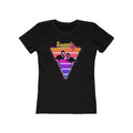 Retro Flamingo Triangle Graphic Tee — Boyfriend Tee for Women