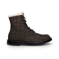 Women's Brown Quilt Print Boots