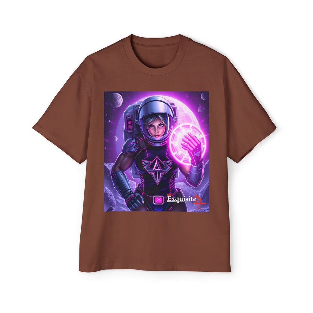 Astronaut Warrior Tee — Neon Space Mage Graphic T-Shirt