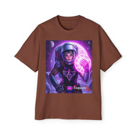 Astronaut Warrior Tee — Neon Space Mage Graphic T-Shirt