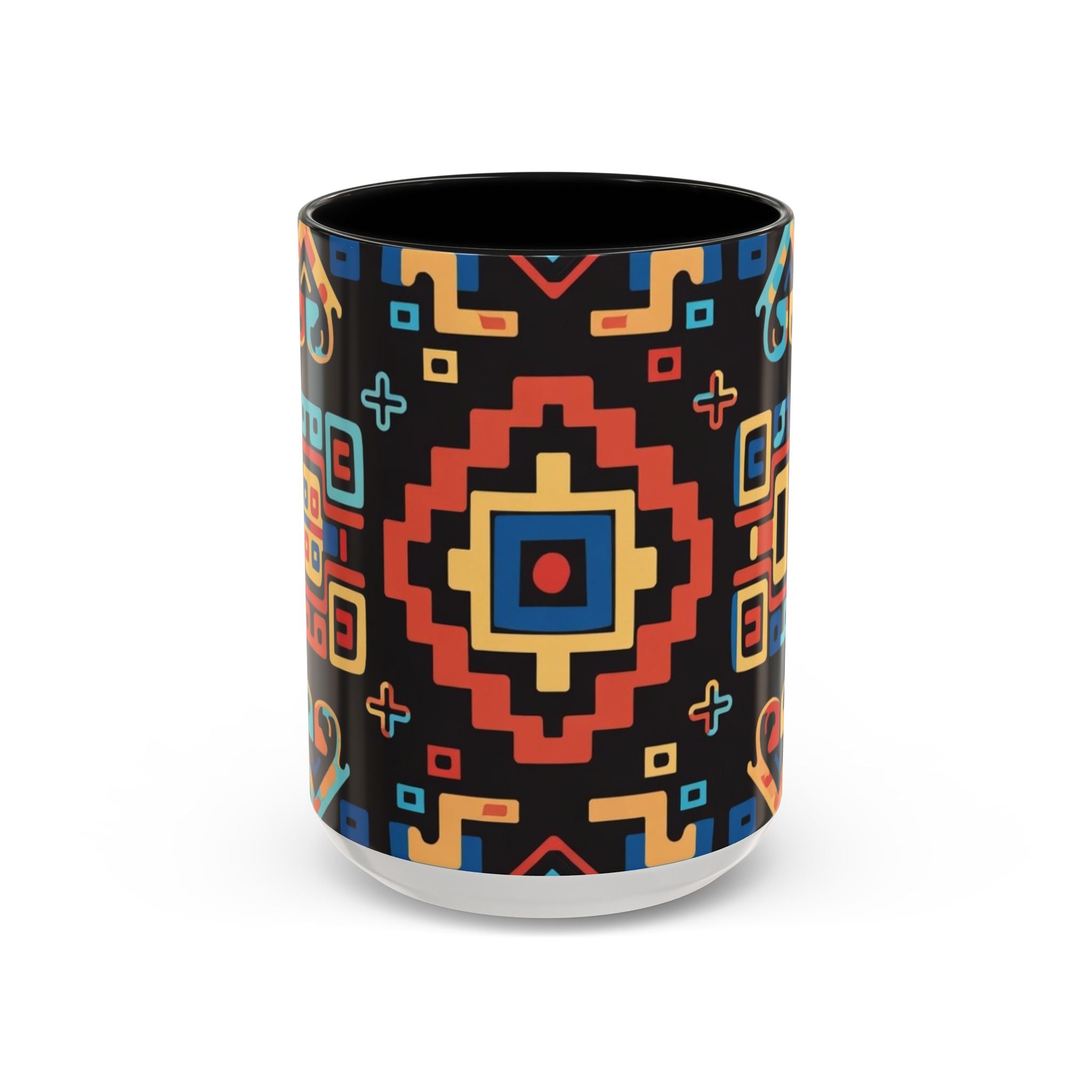 Colorful Geometric Aztec Pattern Coffee Cup