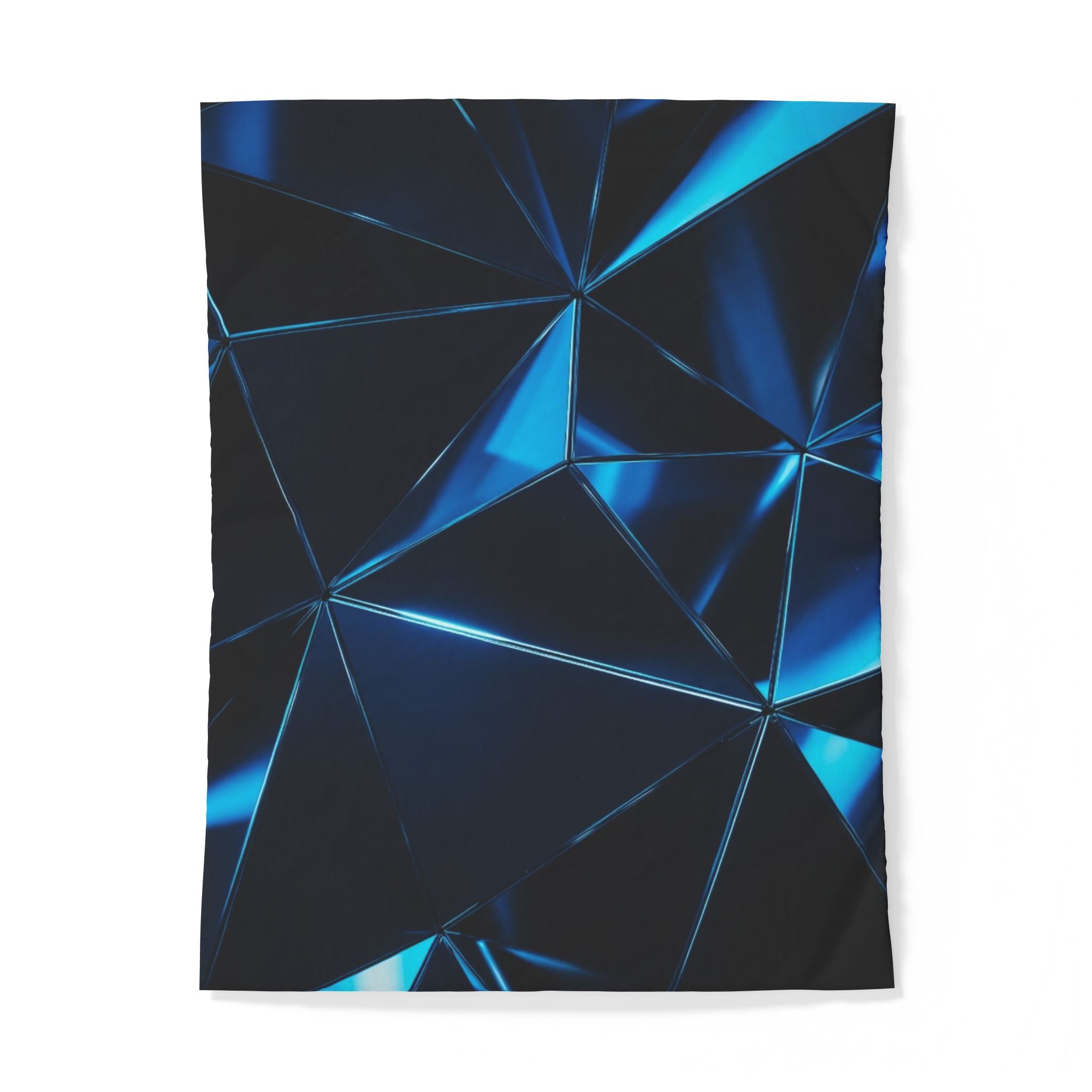 Geometric Blue Crystal Cotton Duvet Cover