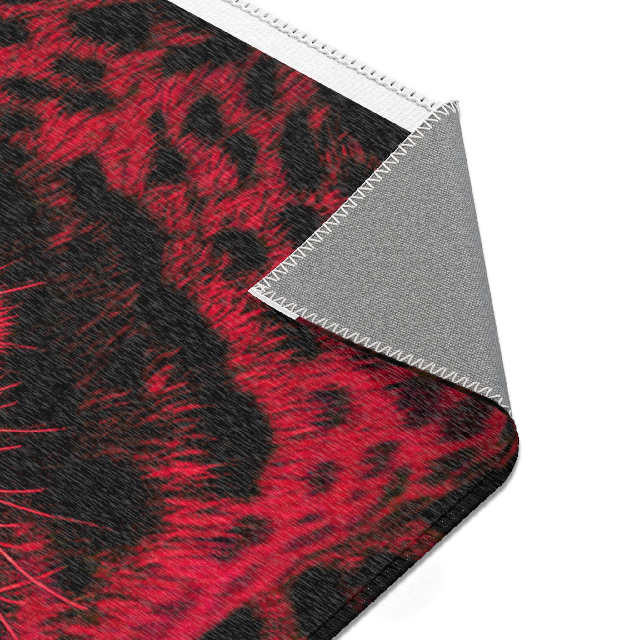 Red Leopard Area Rug – Bold Neon Leopard Accent Rug