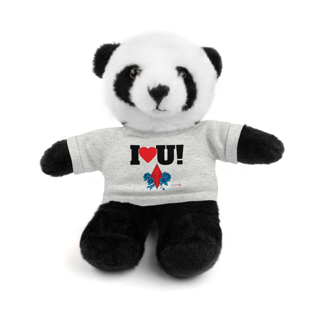 Plush Bear with Branded Tee – Red Diamond and Blue Roses Teddy