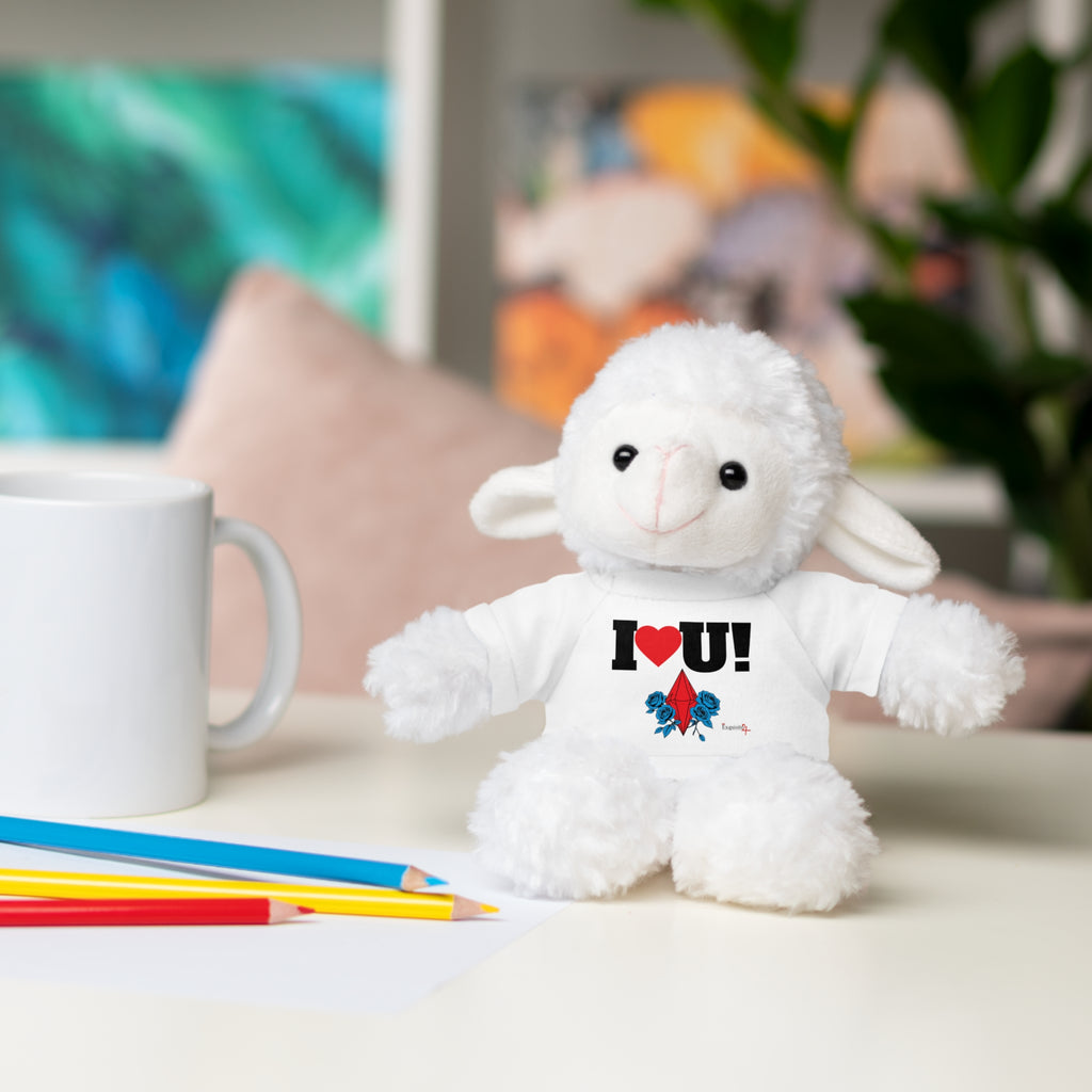 Plush Bear with Branded Tee – Red Diamond and Blue Roses Teddy