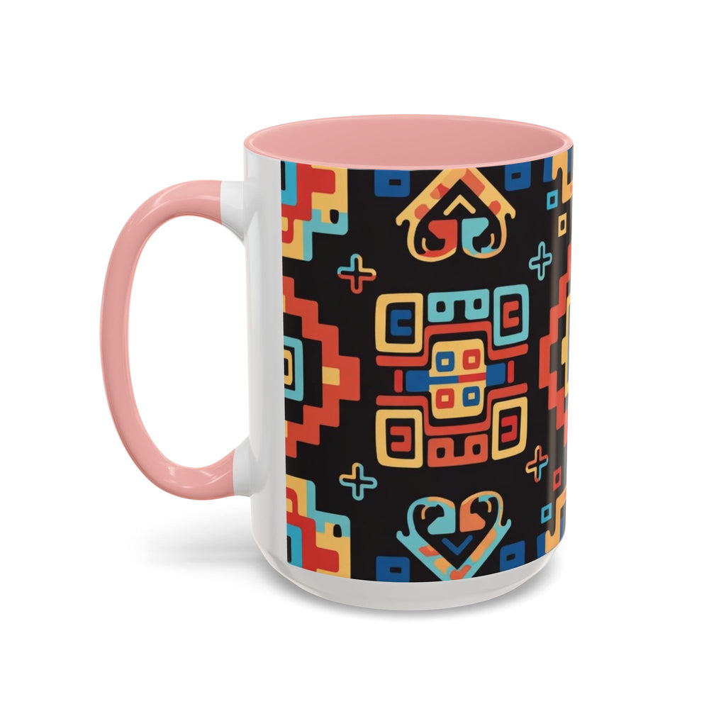Colorful Geometric Aztec Pattern Coffee Cup