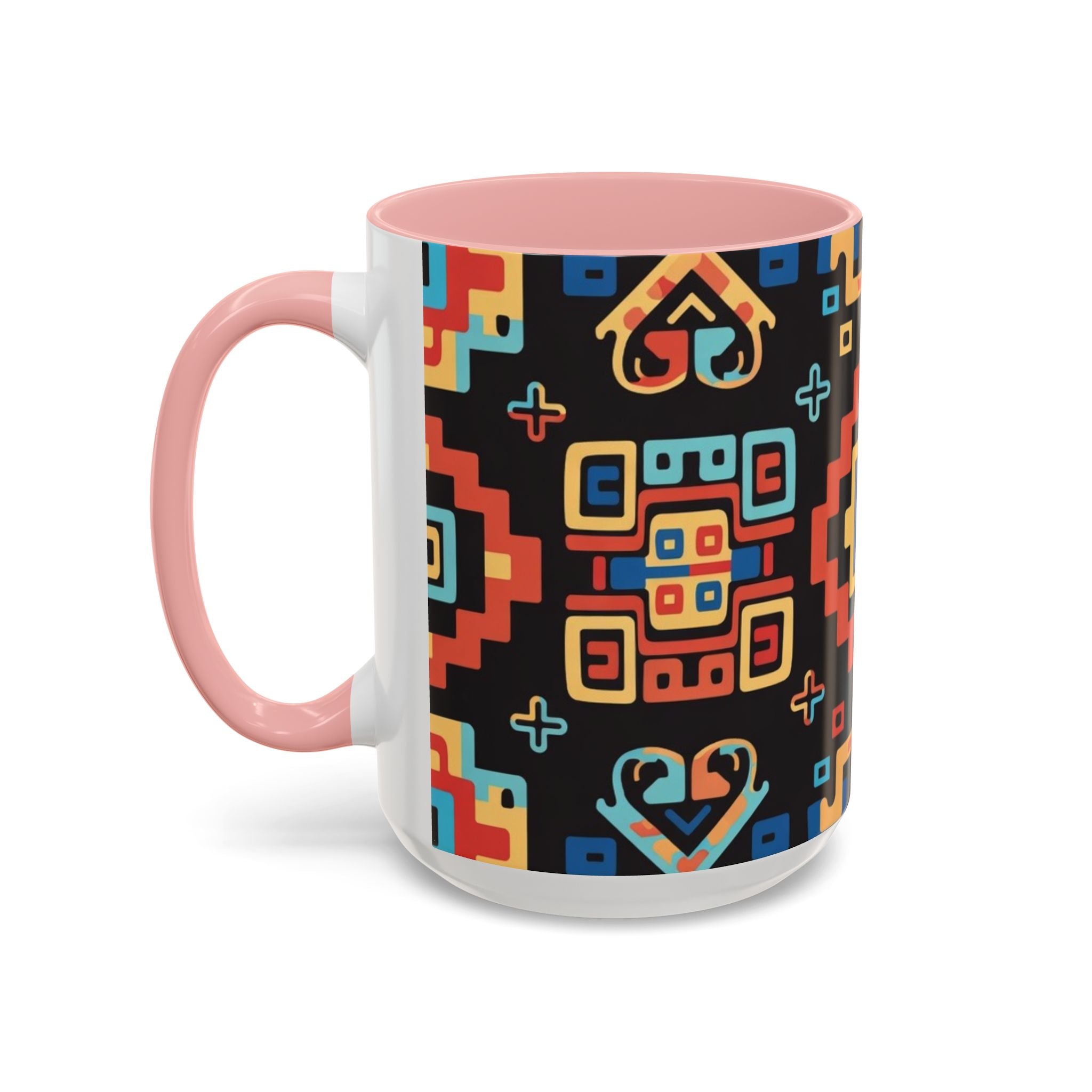 Colorful Geometric Aztec Pattern Coffee Cup