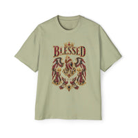 Paisley "BLESSED" Oversized Graphic Tee