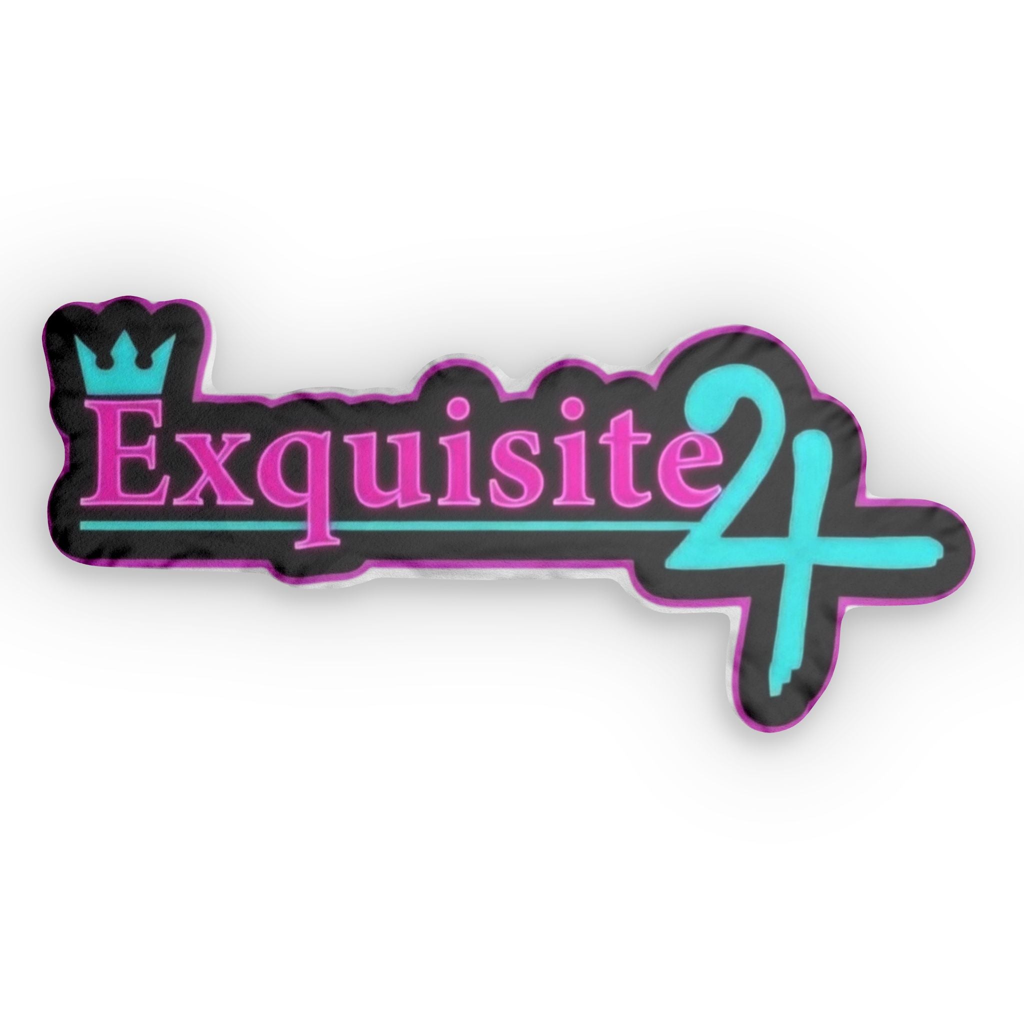 Exquisite 24 Neon pink and teal Decorative Throw Pillow