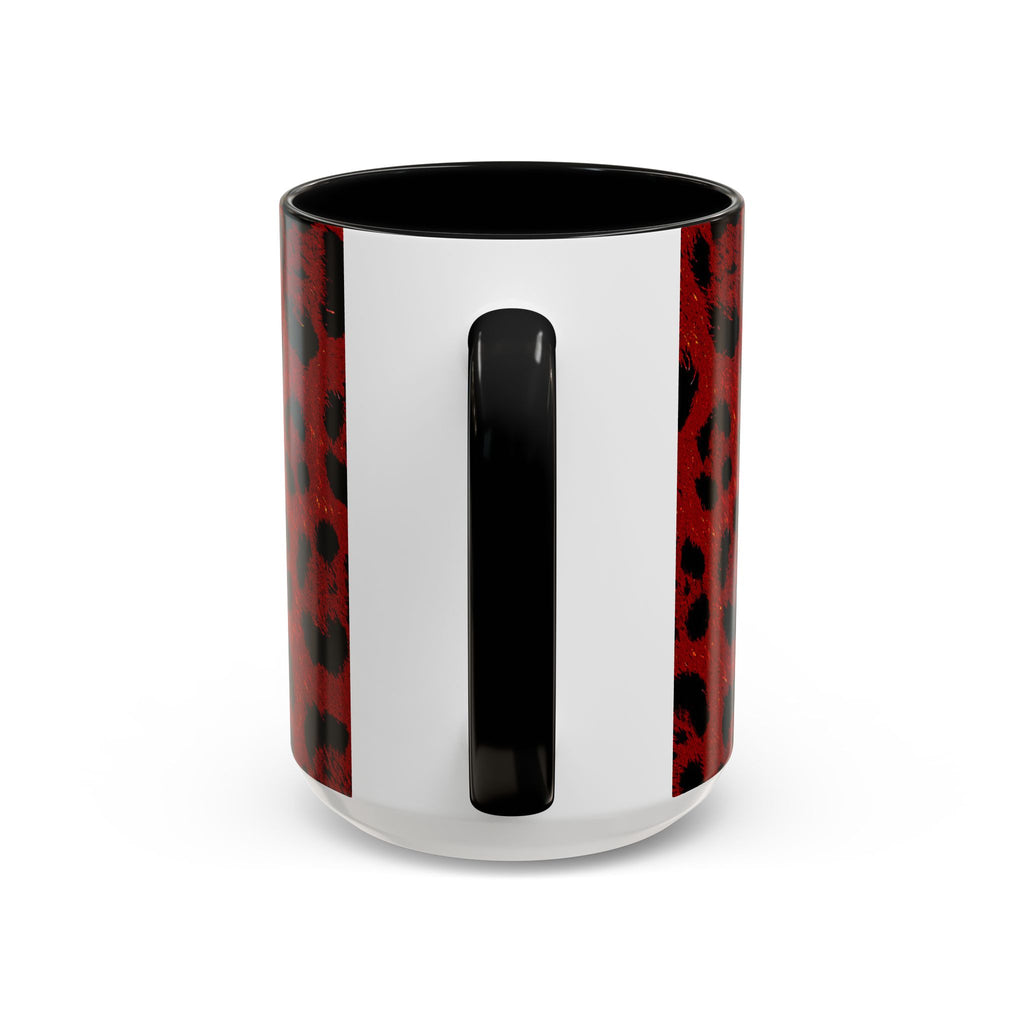 Red Leopard Print Accent Coffee Mug (11/15oz)