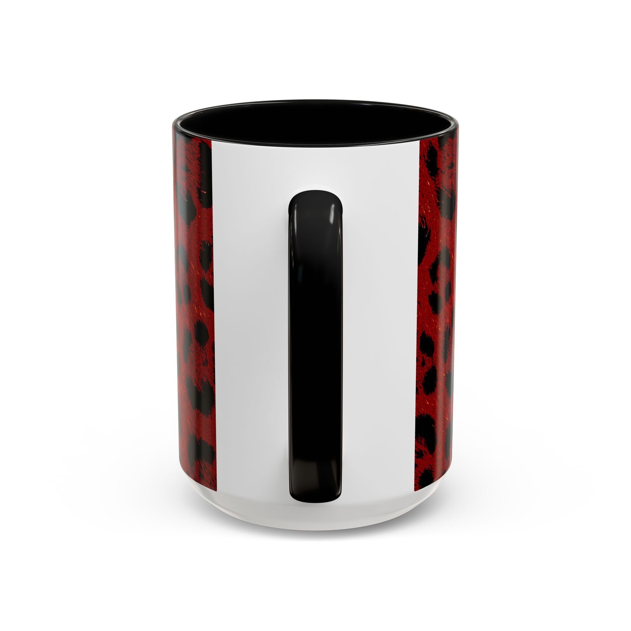 Red Leopard Print Accent Coffee Mug (11/15oz)