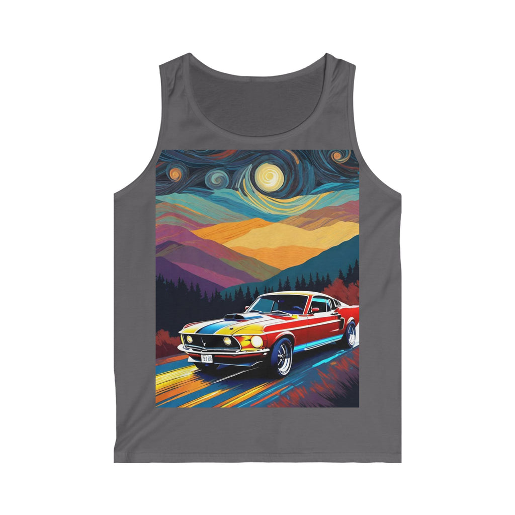 Vintage Muscle Car Tank Top — Retro Sunset Drive Graphic