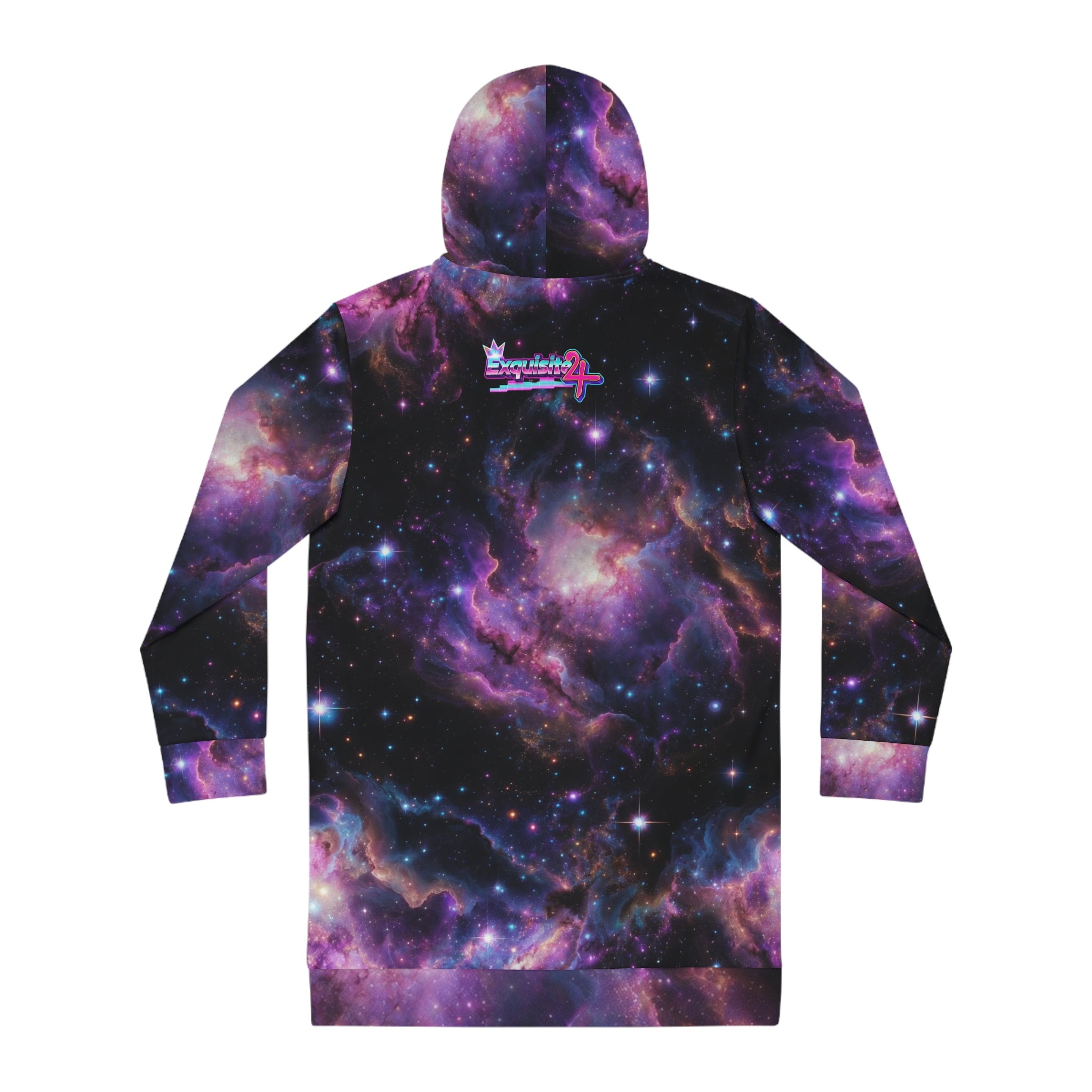 Galaxy Print Hoodie Dress