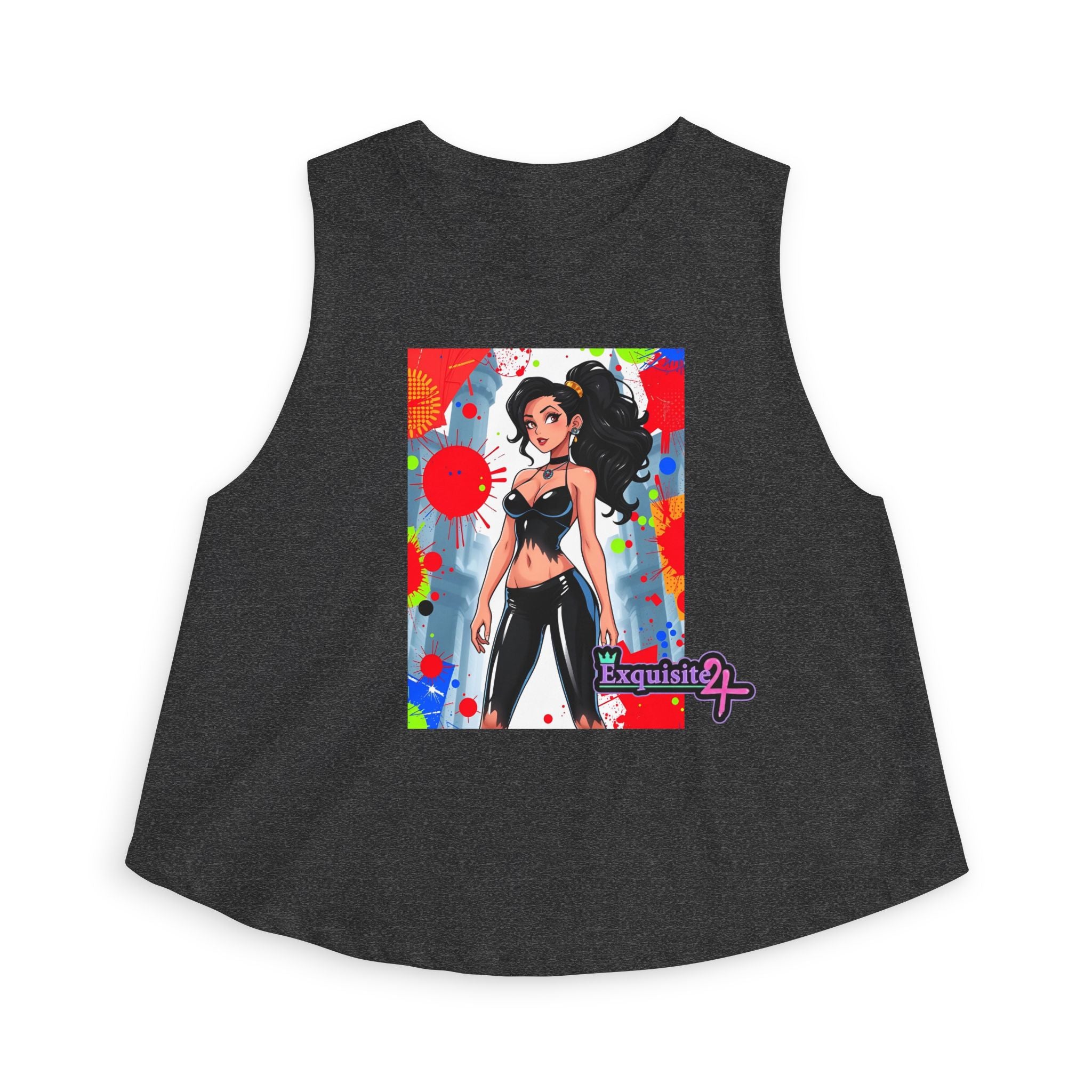 Anime Streetwear Crop Top — Bold Pop Art Girl Graphic