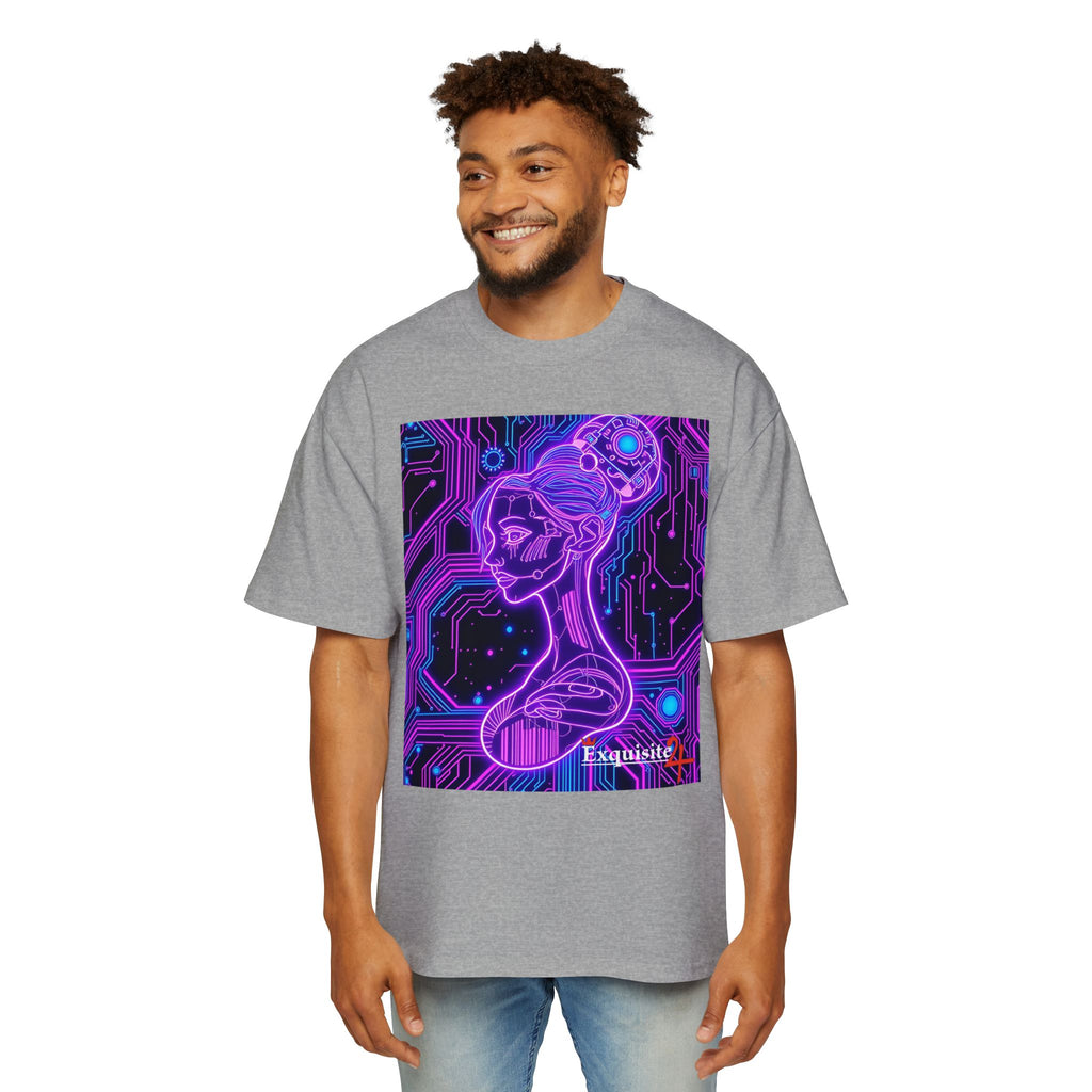 Cyberpunk Goddess Graphic Tee Oversized Men's T-Shirt
