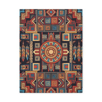 Southwestern Geometric Canvas Art — Tribal Mandala Wall Decor