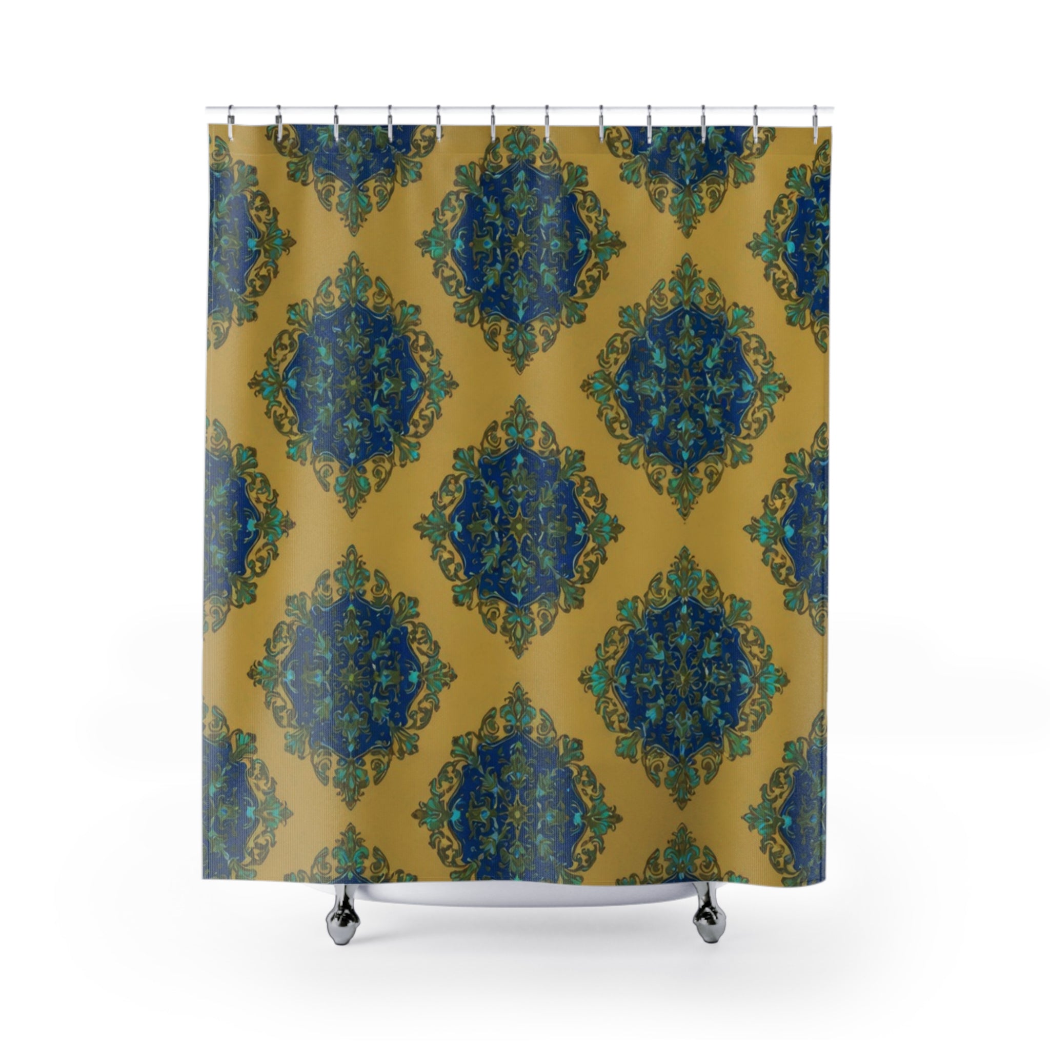 Bohemian Blue Medallion Shower Curtain
