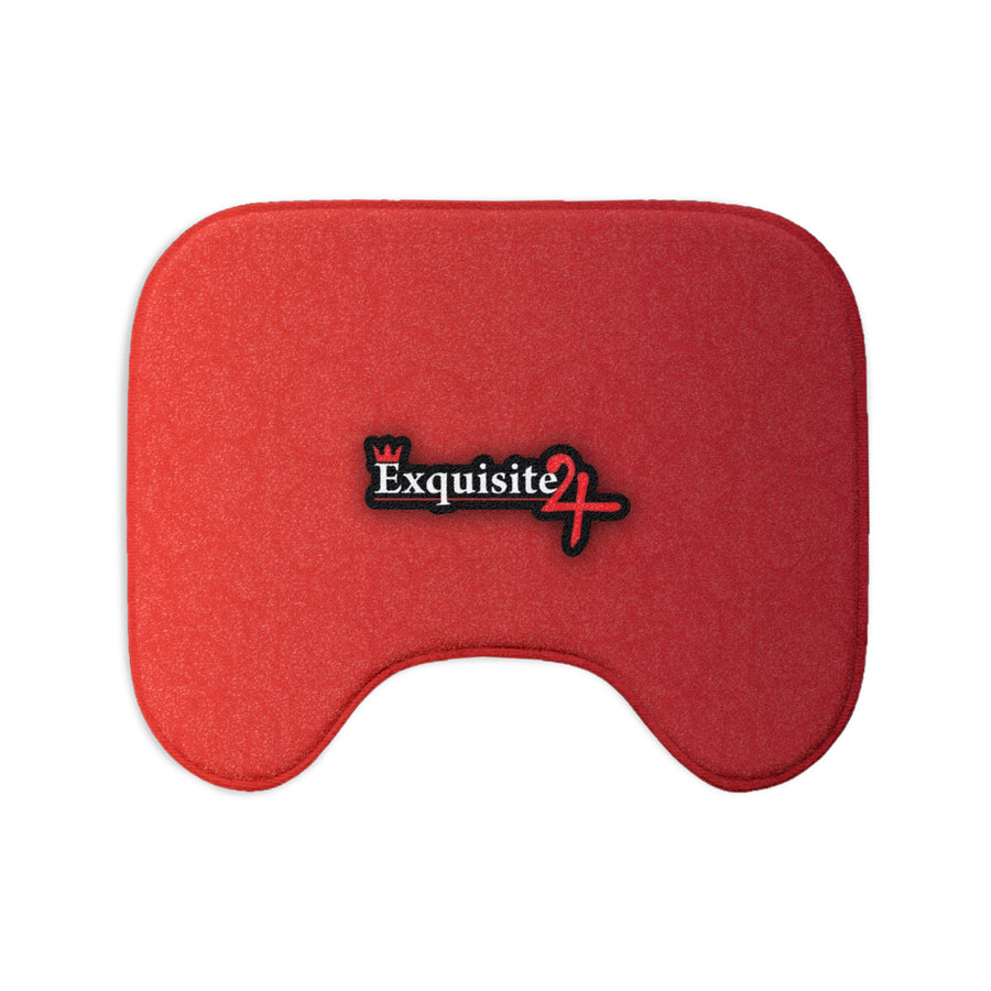 Red Exquisite 24 Sticker Logo Toilet 3-Piece Bath Rug Set