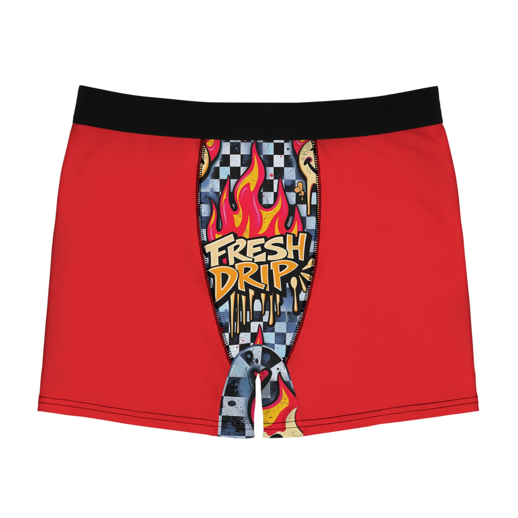 Boxer Briefs — 'Fresh Drip' Street Art Flame Print