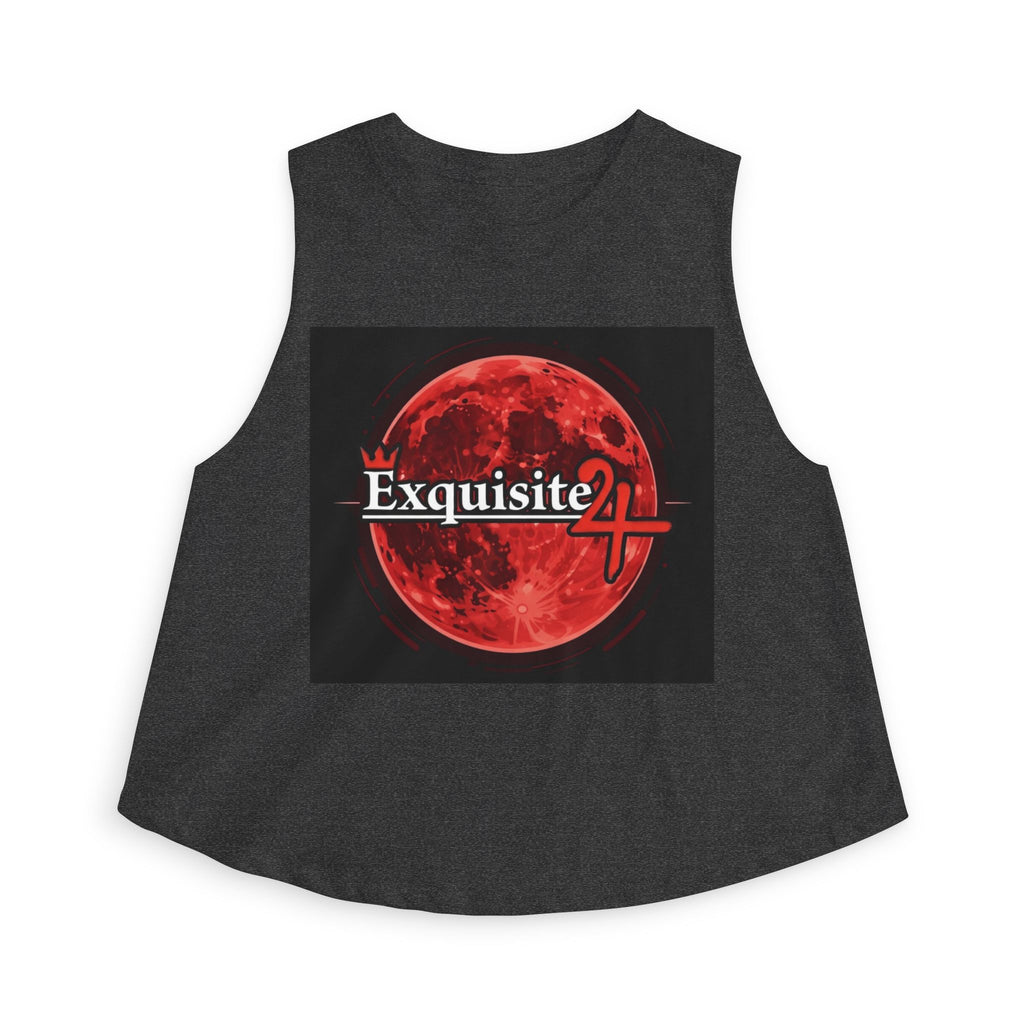 Exquisite Red Moon Crop Top — Women’s Graphic Tank