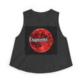 Exquisite Red Moon Crop Top — Women’s Graphic Tank