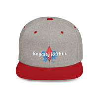 'Royalty Within' Embroidered Flat Bill Snapback Cap