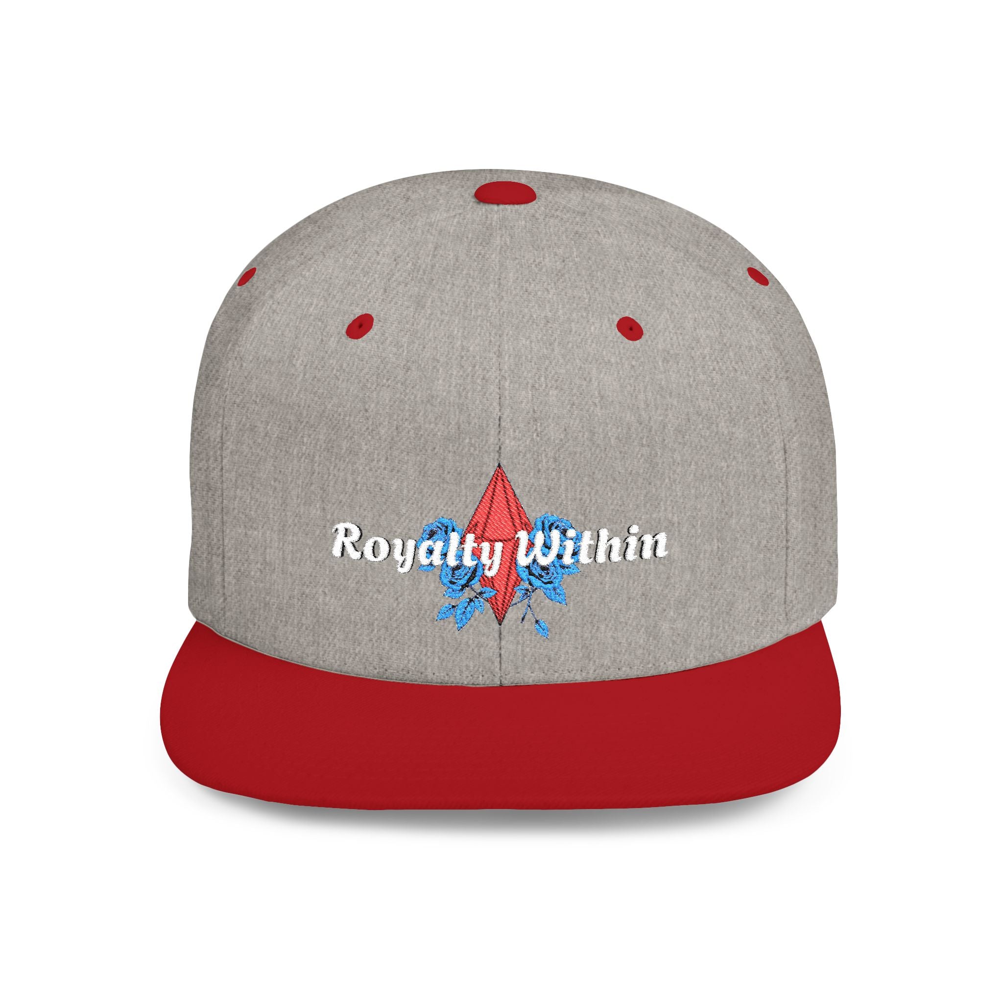 'Royalty Within' Embroidered Flat Bill Snapback Cap