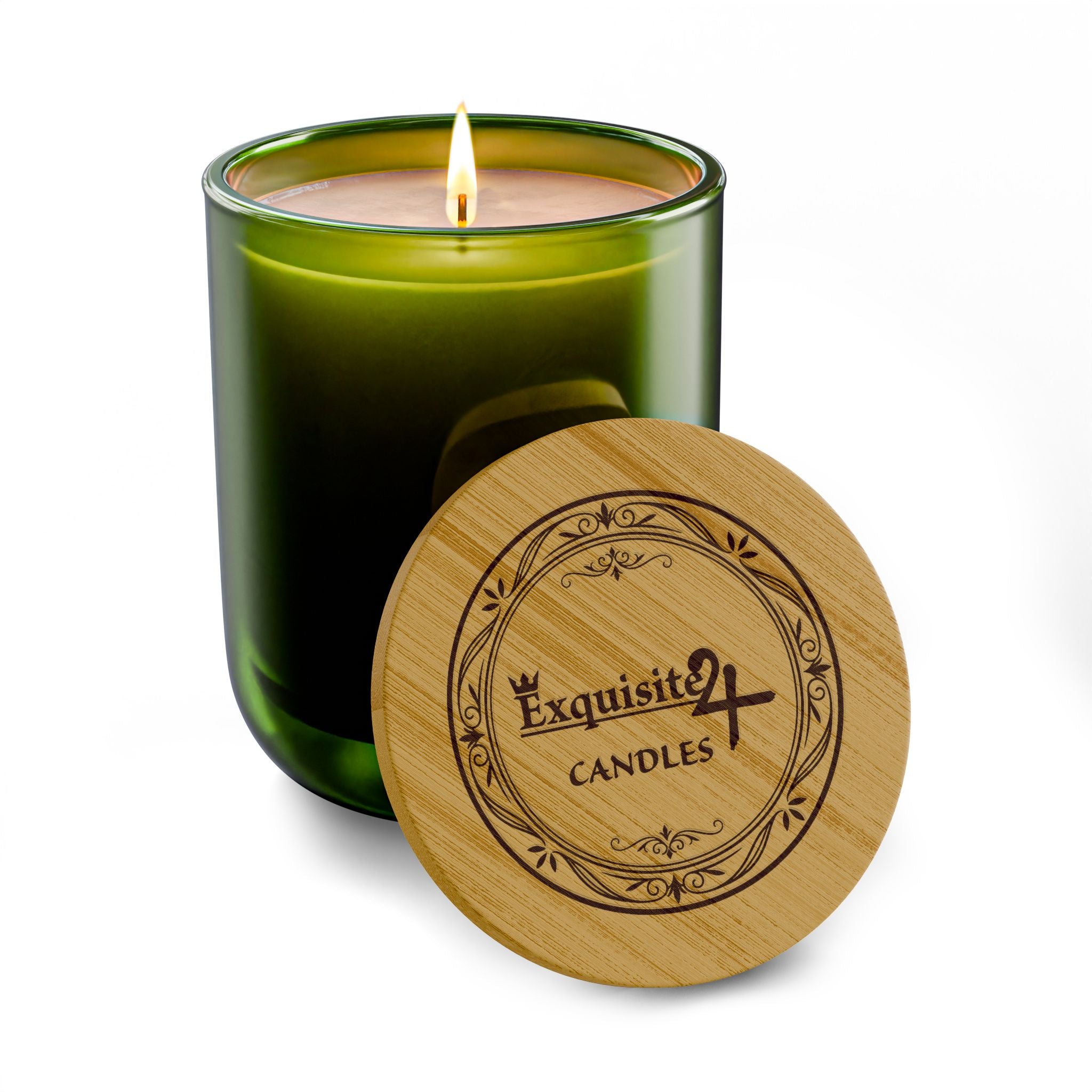 14oz Engraved Scented Soy Candle — Premium Bamboo Lid, Luxury Home Fragrance