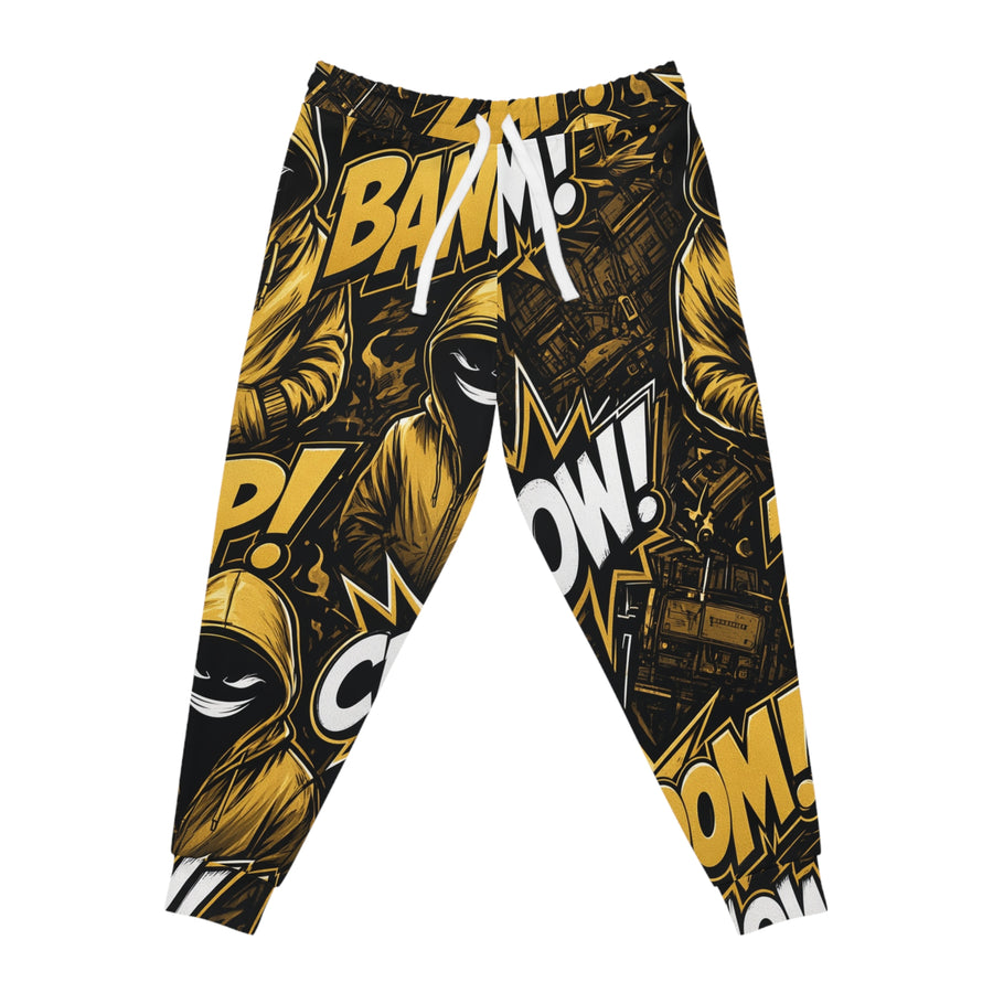 Yellow Comic Blast Athletic Joggers