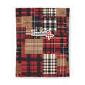Plaid Patchwork Cotton Duvet Cover — Red Check Rustic Cabin Bedding