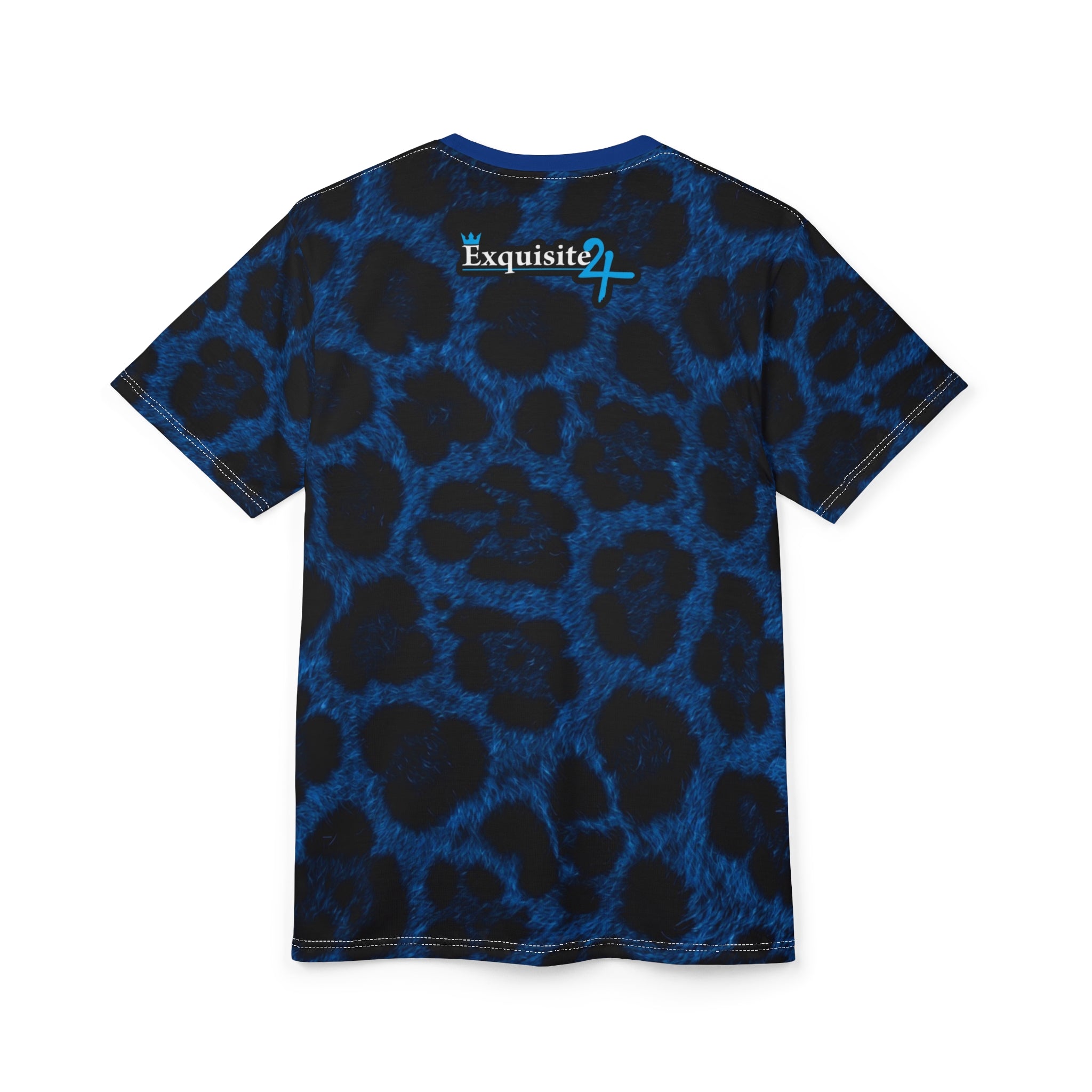 Blue Leopard Gold Grillz Graphic Tee