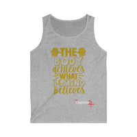 Gold Motivational Gym Tank Top