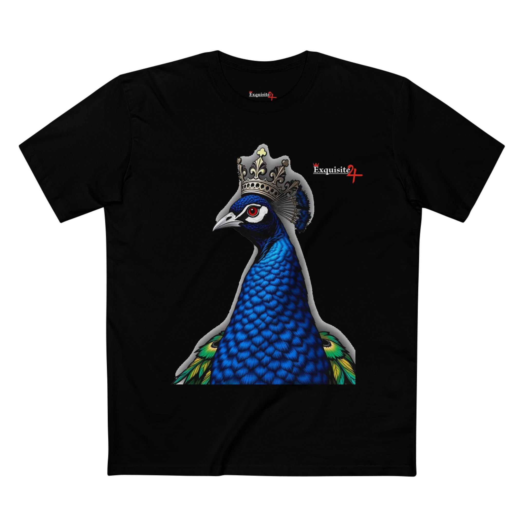 Crowned Blue Peacock Graphic Tee