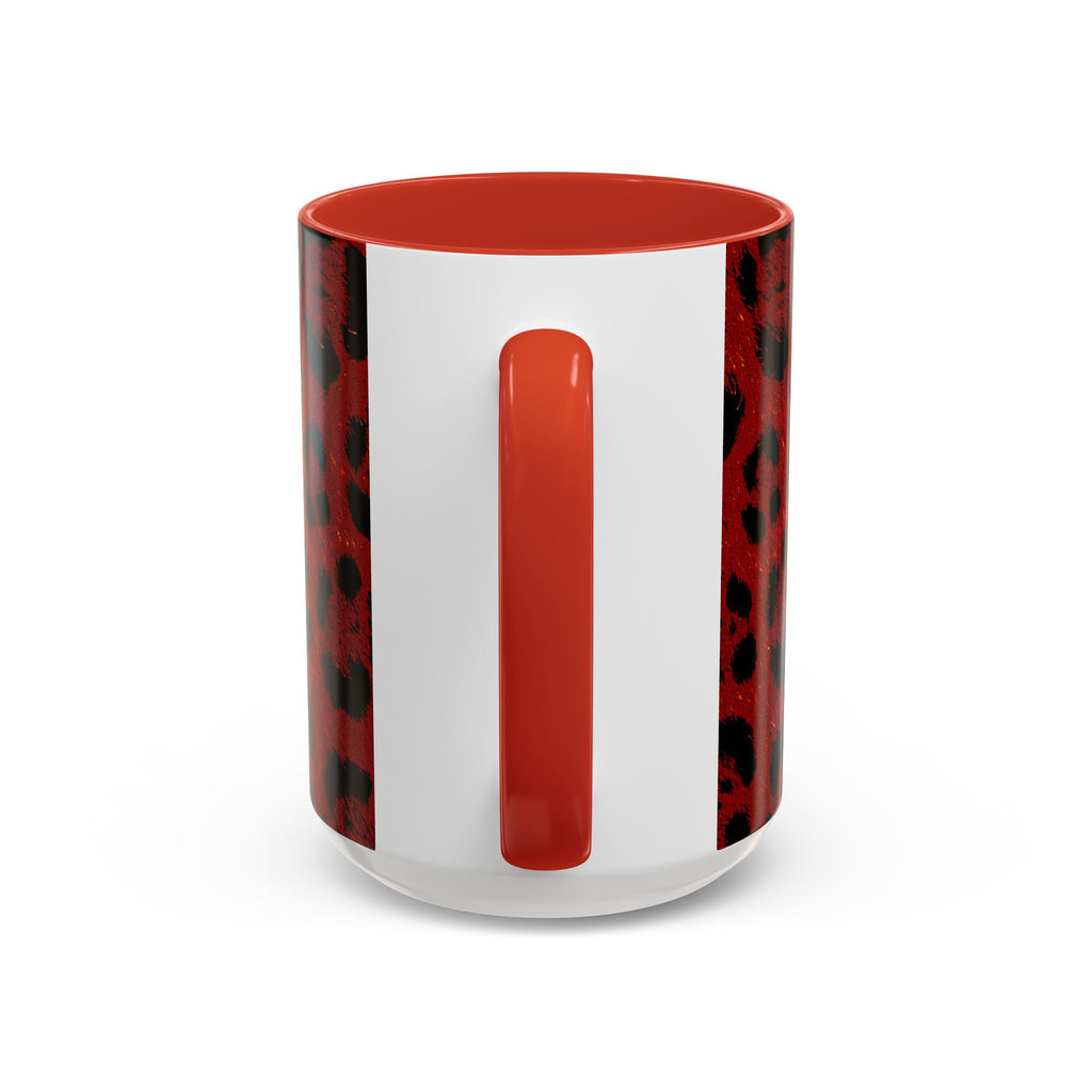 Red Leopard Print Accent Coffee Mug (11/15oz)