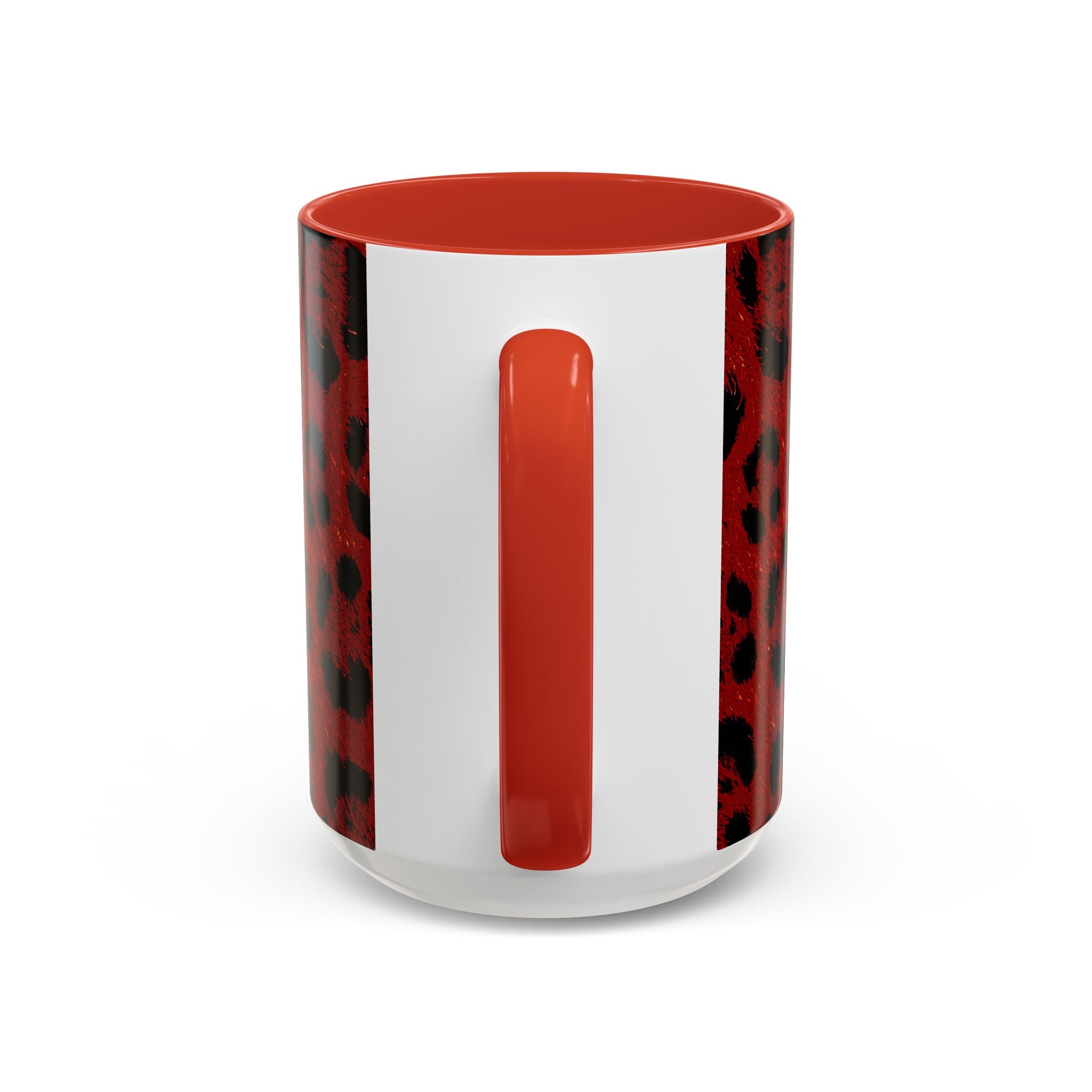 Red Leopard Print Accent Coffee Mug (11/15oz)