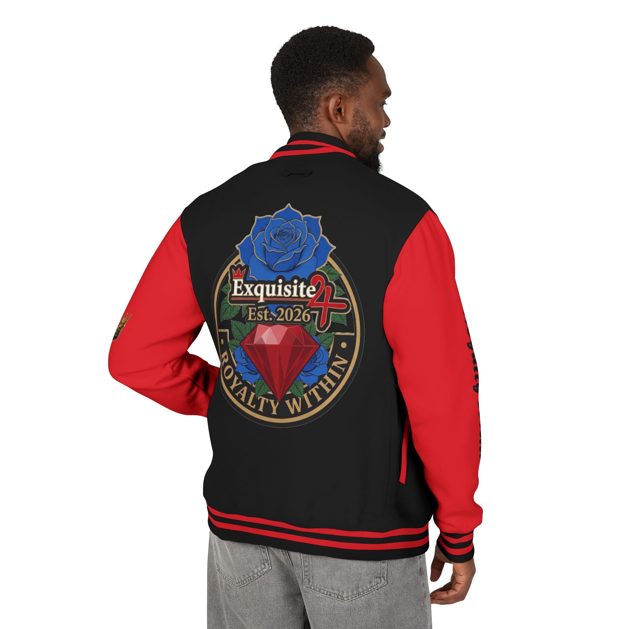 Exquisite 24 Royalty Within Emblem Varsity Jacket