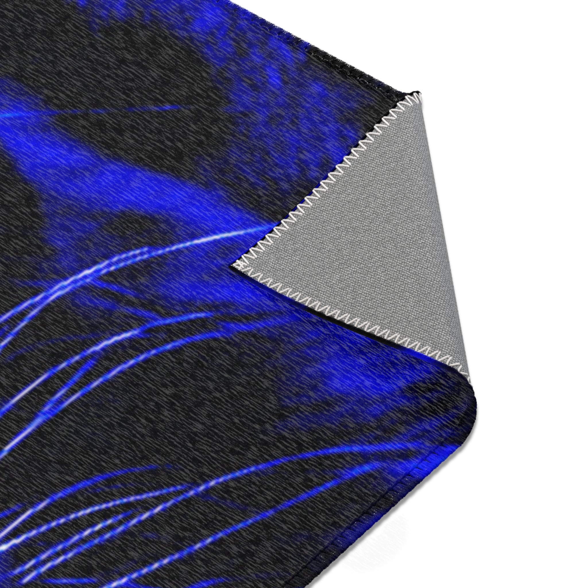 Blue Leopard Area Rug – Bold Neon Leopard Accent Rug for Living Room, Bedroom & Game Room