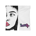 Exquisite 24 Pop Art Women’s Biker Shorts — Monochrome Face with Pink Lips