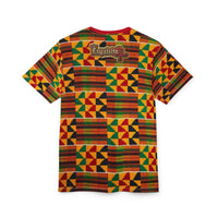 Exquisite 24 Red Kente Sleeve Tee